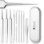 DUcare Blackhead Remover Tool, Pimple Popper Tool Kit, Blackhead Extractor Tool for Face, Extractor Tool for Comedone Zit Acne Whitehead Blemish, Stainless Steel Extraction Tools