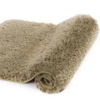 Walensee Bathroom Rug Non Slip Bath Mat for Bathroom (16 x 24, Sand) Water Absorbent Soft Microfiber Shaggy Bathroom Mat Machine Washable Bath Rug