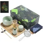 Japanese Tea Set Matcha Whisk Set Matcha Bowl Bamboo Matcha Whisk (Chasen) Scoop