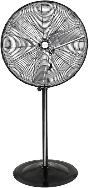 8800 CFM 30&#034; High-Velocity Industrial Pedestal Fan, 3-Speed Heavy Duty Oscillati