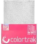 Colortrak Embossed Sheets Silver Aluminum Foil Pop-up Dispenser, 500 Pre-cut Sheets Non-slip Textured Silver 5 x 11 Sheets for Hair Foil Coloring and Highlighting Sheet Applications