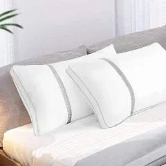 Pillows for Sleeping 2 Pack, Hotel Quality Bed Pillow Standard Size, Down Alt...