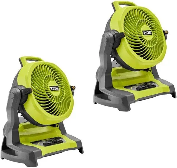 Ryobi 18V ONE+ Cordless 7-1/2 in. Bucket Top Misting Fan Kit with 1.5 Ah Battery