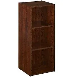 ClosetMaid 3 Tier Wooden Organizer w/2 Adjustable Shelves, Dark Cherry (Used)