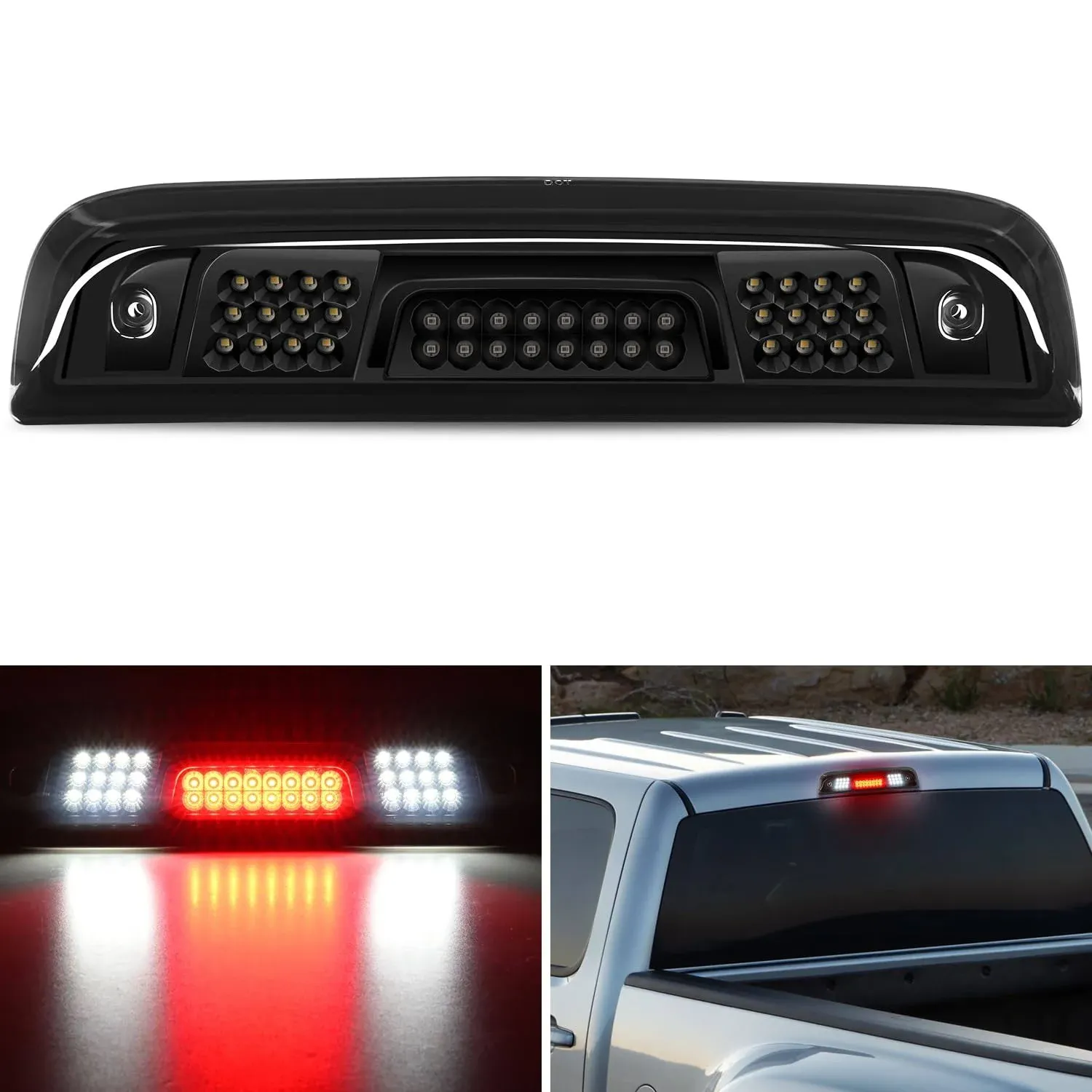 Nilight Third Brake Light for Chevy Silverado GMC Sierra 1500 2500 3500HD (2014-2018)