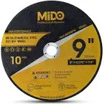 MIDO Professional Abrasive 10 Pack Cut Off Wheels 9 Inch Cutting Wheel 9” x .075