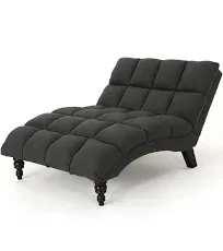 Kaniel Tufted Fabric Double Chaise by Christopher Knight Home