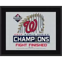 Fanatics Authentic Washington Nationals 2019 World Series Champions Sublimated Plaque