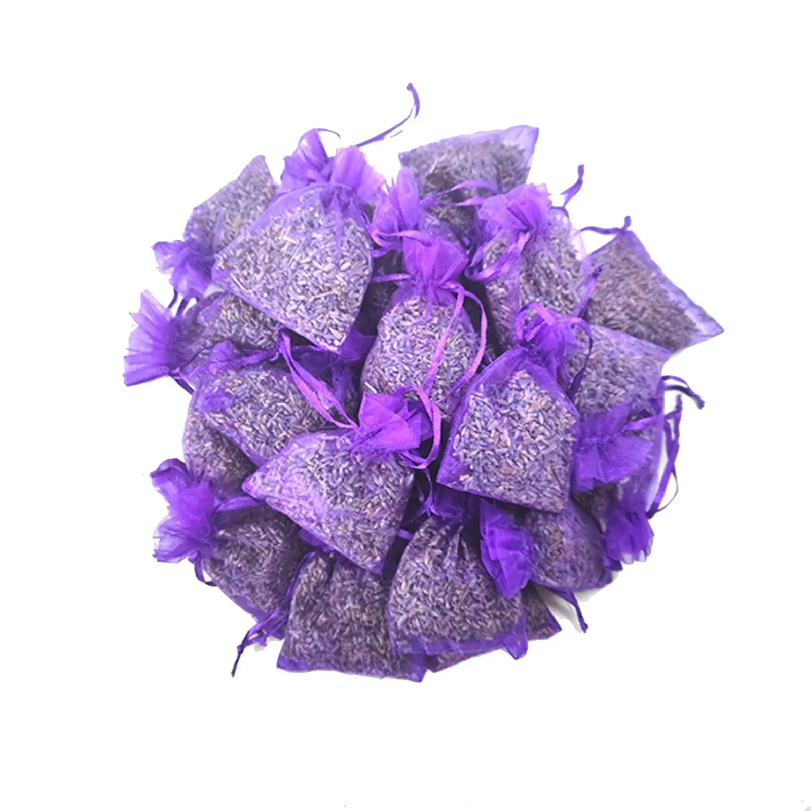 Lanmik 24 Pieces French Dried Lavender Sachet Lavender Flower Bags Long Lasting Fresh Scents 2023 New Lavender Buds for Clothes Storage Drawers and CL