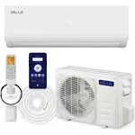 della 9000 BTU Mini Split AC Work with Alexa 19 SEER2 Cools Up to 400 sq.ft 230V WiFi Enabled AC & 0.75 Ton Heat Pump Pre-Charged Ductless Inverter