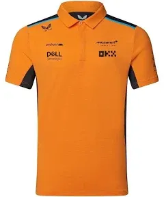 Men's Castore Orange/Charcoal McLaren F1 Team 2023 Replica Polo