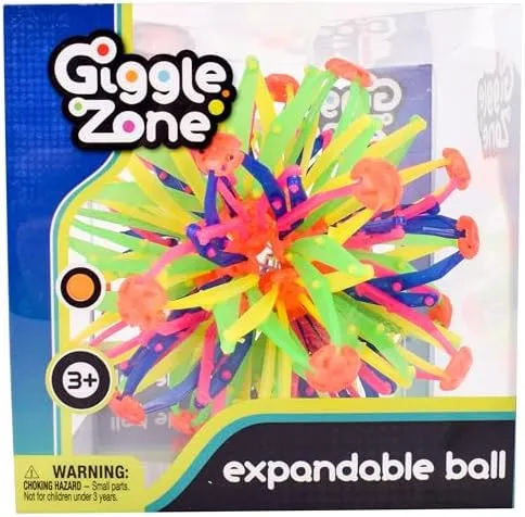 Giggle Zone Expandable Ball Toy Sphere Expands from 6.5 to 13