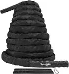 Yes4All Battle Ropes, Workout Rope with Cover, Steel Anchor &amp; Strap Included,...