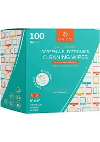 Optix 55 Screen & Electronic Cleaning Wipes Pre-Moistened Individual Wrapped TV Screen Cleaner