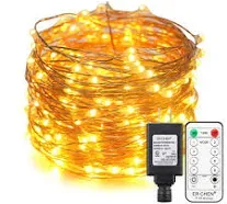 66ft Led String Lights 200 Led Fairy Starry Lights on 20M Copper Wire String ...