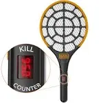 Fly Swatter Bug Zapper Indoor and Outdoor Heavy-Duty Zap Racket w/Counter for Flies, Mosquitoes, Gnats