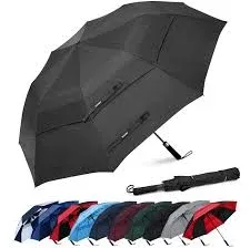 G4Free 62 Inch Portable UV Protection Large Golf Umbrella Automatic Open Double Canopy Big Sun Umbrella Windproof Oversize Sports Umbrellas