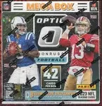 Generic 2023 Panini Donruss Optic Football Mega Box w/Blue Hyper Prizms(42 Cards/Box)