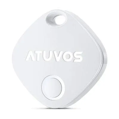 ATUVOS Key Finder, Bluetooth Tracker Pairs with Apple Find My (iOS Only), Device, Keys, Luggage Tracker, IP67, Up to 200 ft Range (1 Pack)