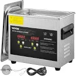 VEVOR 3L Upgraded Ultrasonic Cleaner (200W Heater,120W Ultrasonic) Professional Digital Lab Ultrasonic Parts Cleaner with Heater Timer for Jewelry