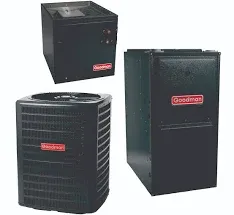 3.5 Ton 14.5 SEER 80% AFUE 80,000 BTU Goodman Gas Furnace and Air Conditioner System - Upflow