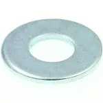 9080006 Flat Washers, USS, 3/8 In. X 1 In. OD, Zinc Plated Steel (100 Pack)