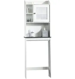 Over the Toilet Bathroom Storage, Space Saver, Sauder, White