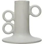 Creative Co-Op Stoneware Taper Holder