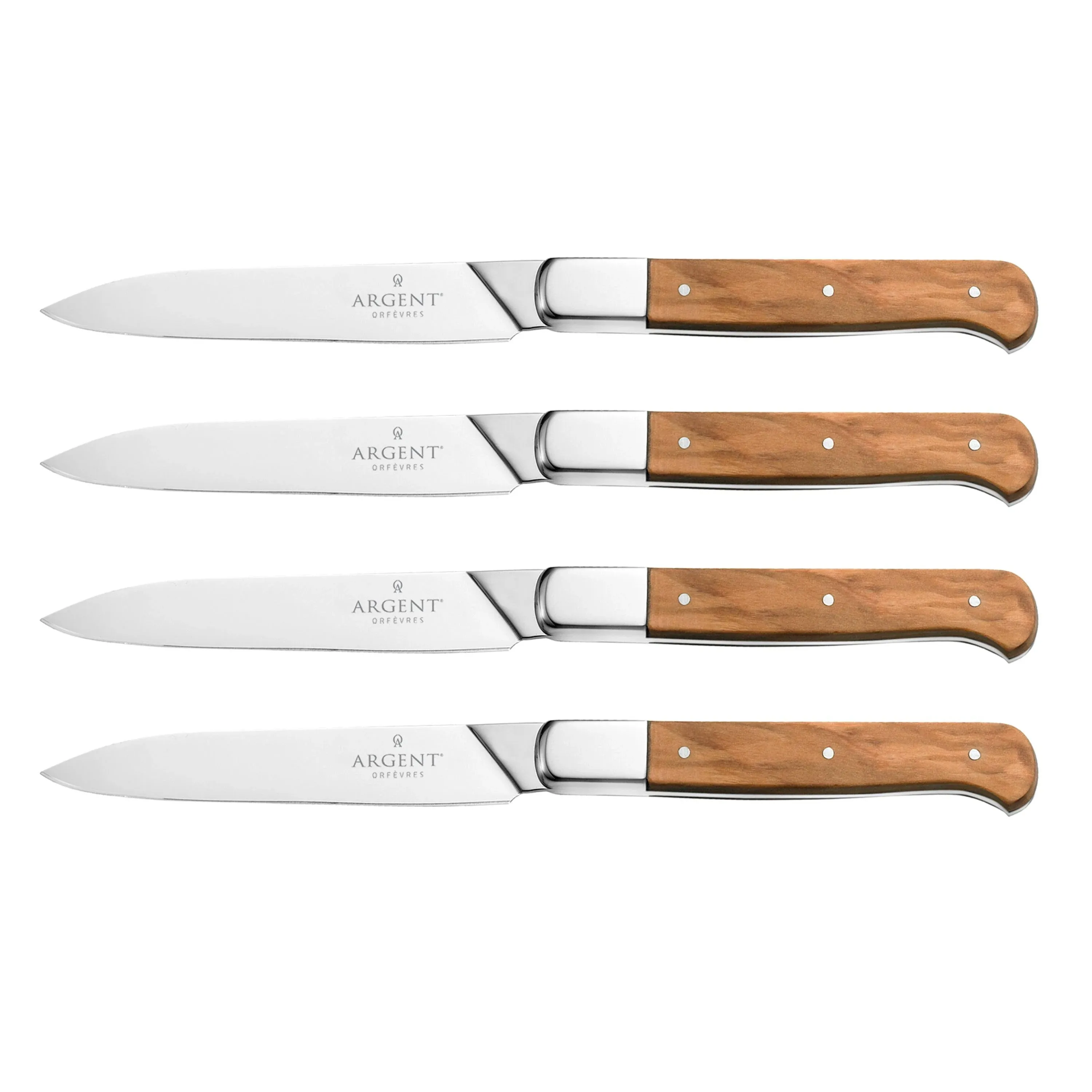 Hampton Forge Sfs51L04Wb Lynden Set Of 4 Olive Wood Steak Knives