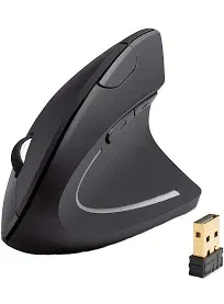 Anker AK-98ANWVM-UBA Black Wireless 5 Buttons Vertical Ergonomic Optical Mouse