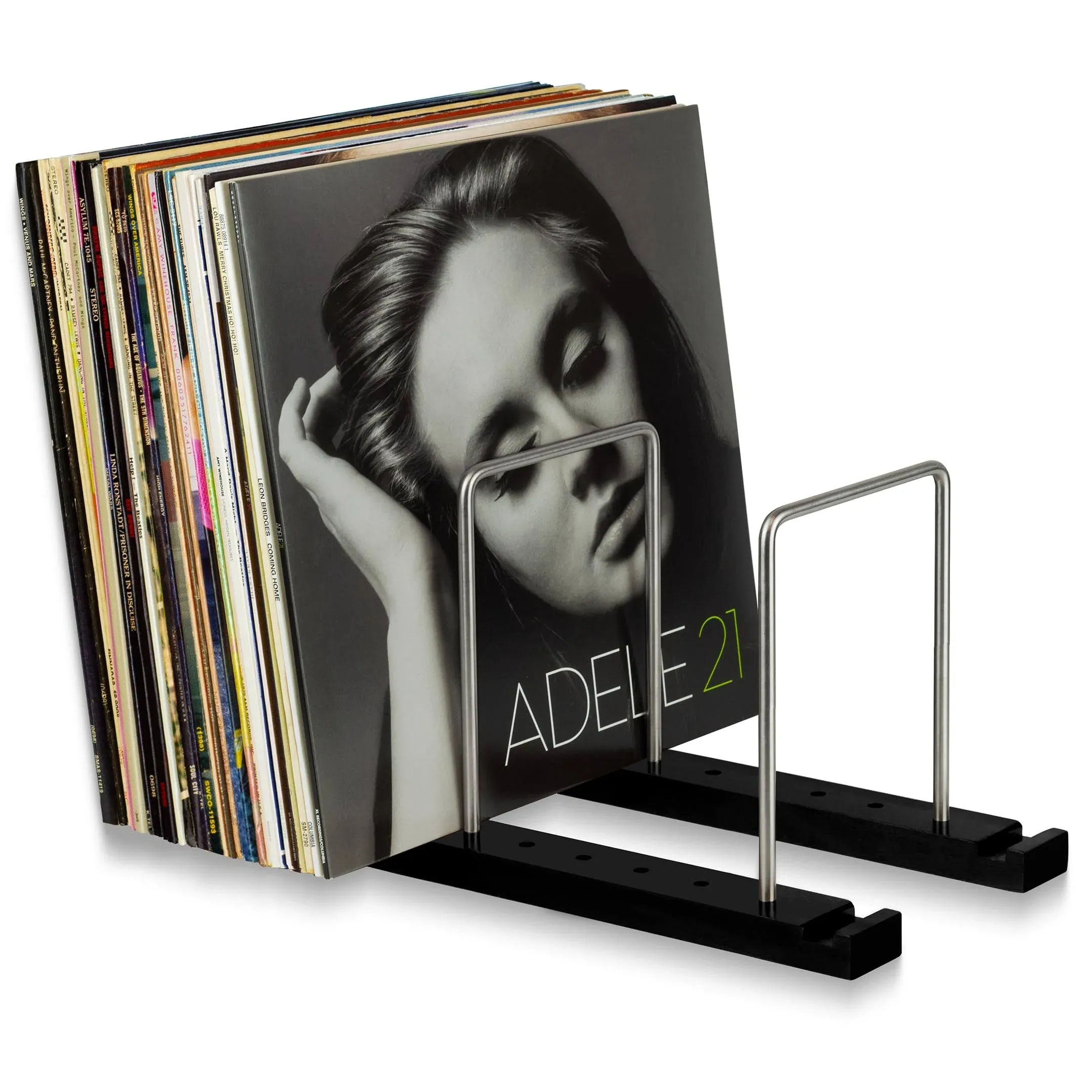 Optage Audio Vinyl Record Storage, Solid Wood Vinyl Record Holder, Use for Record ...