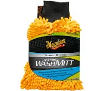 Meguiar's Hybrid Wash Mitt, Dual Sided for Washing and Waxing, Clear Coat Safe and Reusable - 1 Mitt