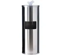 GoodEarth Stainless-Steel Floor Stand Wipe Dispenser with Built-in Trash Receptacle 19220