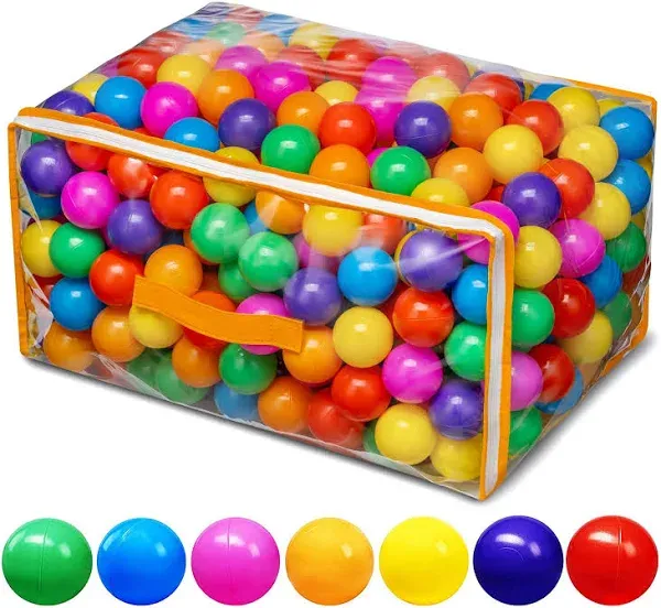 Ball Pit Balls for Baby and Phthalate Free BPA Free Crush Proof Plastic - Mul...