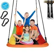 700lb Giant 60" Skycurve Platform Tree Swing for Kids and Adults Wear- Resistant with 2 Hanging Straps - N/A