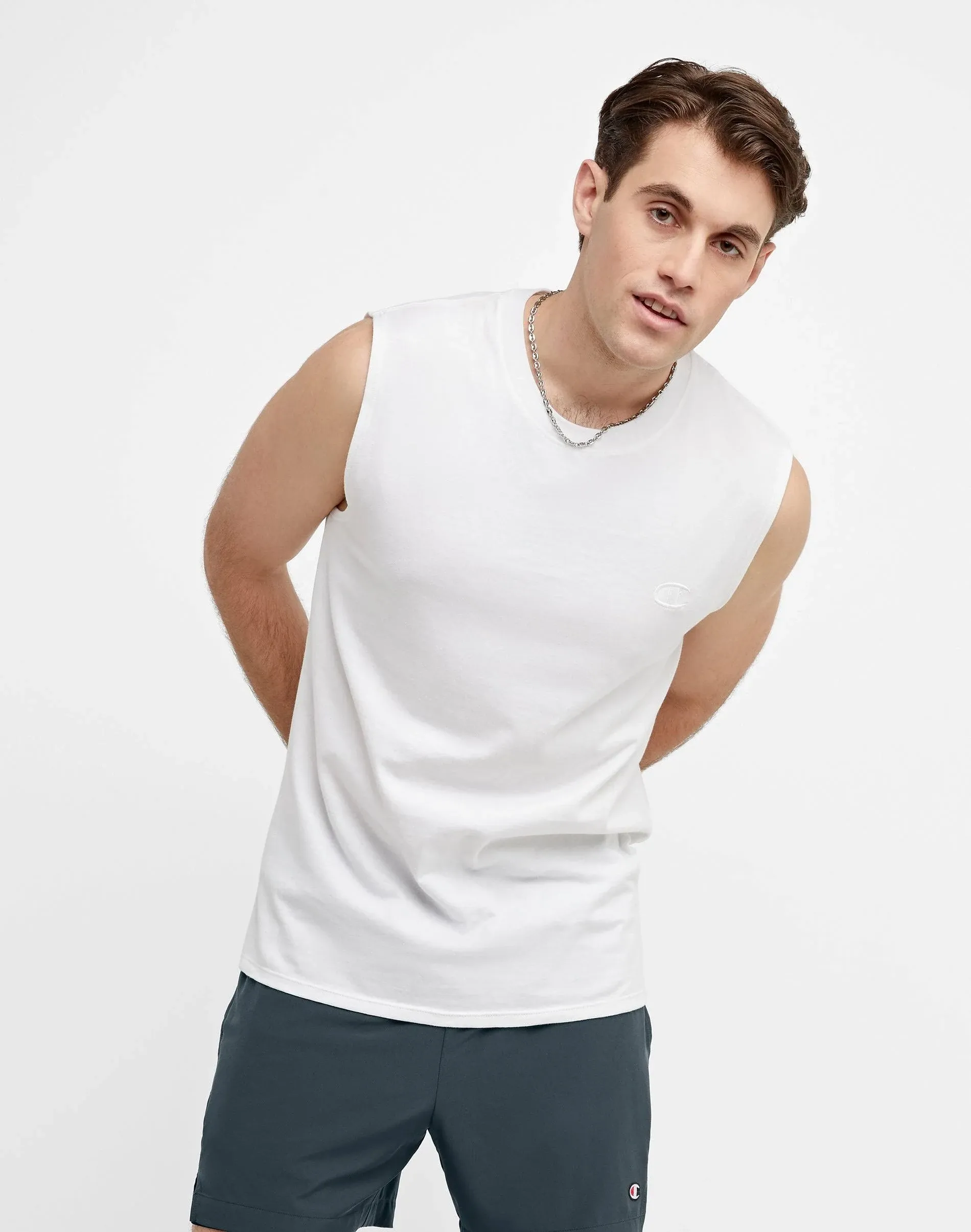 Champion Men's Classic Jersey Muscle Tee - White - S