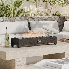 COSIEST Travertine Outdoor Patio Tabletop Fire Pit