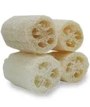 4" Natural Loofah Exfoliating Body Sponge Scrubber for Skin Care in Bath Spa Shower Pack of 4