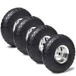 10″ Heavy-Duty Tire and Wheel - 4.10/3.50-4″ with 10″ Inner Tube 4 Pcs