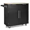 Costway Island Heavy Duty Storage Trolley Cabinet Rolling Kitchen Cart Utility