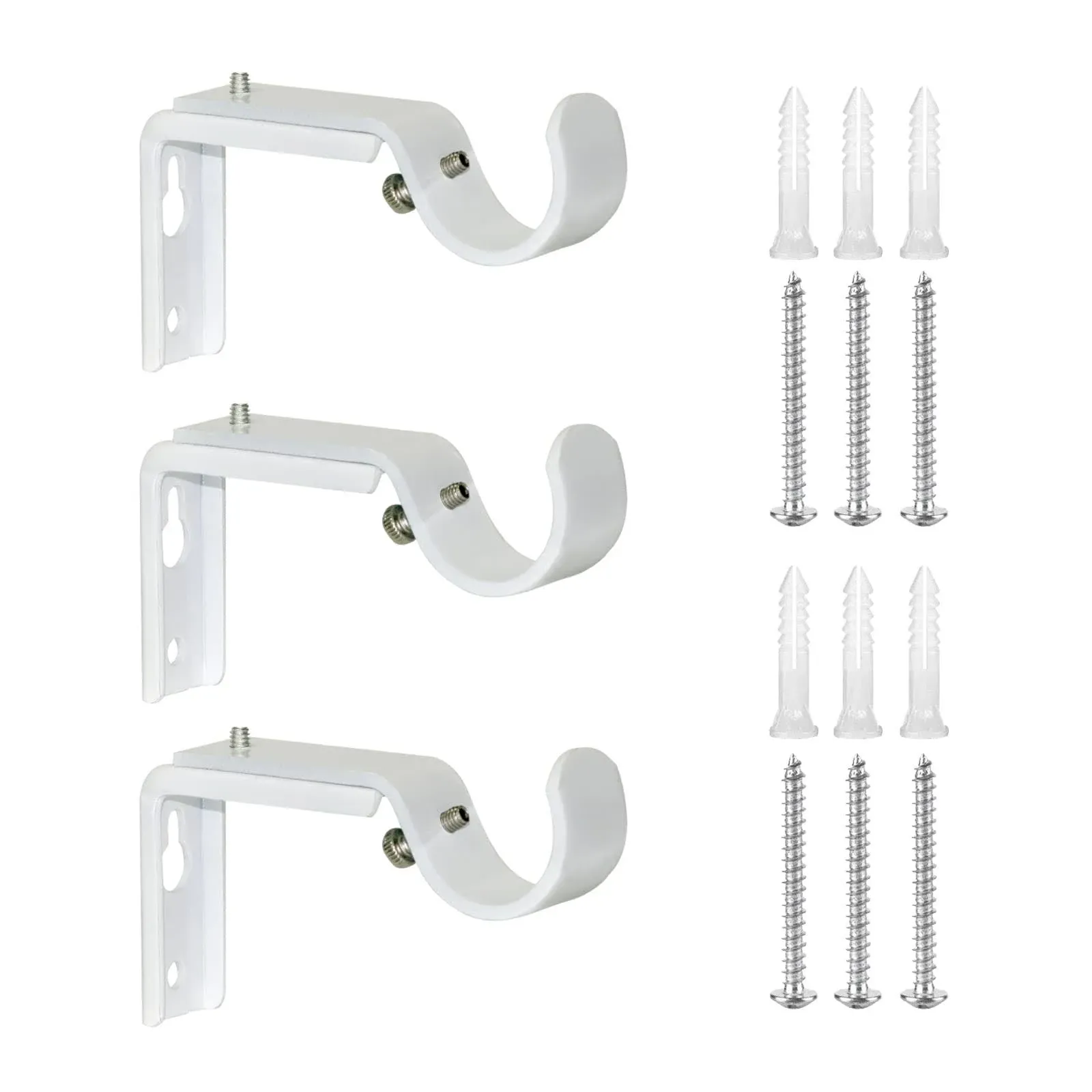 Curtain Rod Bracket Extenders Heavy Duty Adjustable Rod Holder Curtain Bracke...