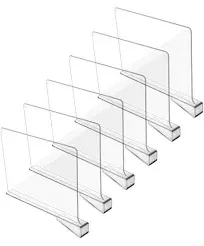 Hmdivor Clear Acrylic Shelf Dividers