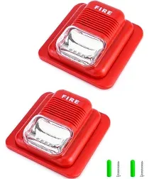 Fire Alarm 12 / 24V DC Wired Sound and Lght Fire Alarm Warning Strobe Siren Horn