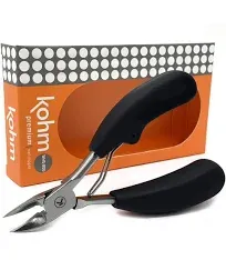 KOHM Podiatrist Toenail Clippers, Ingrown Toe Nail Clippers for Thick Nails - WHS-800 Large, Professional, Podiatrist, Heavy Duty Toenail Clippers for Seniors & Adults