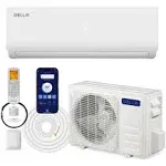 della 9k BTU 208-230V Mini Split AC & Heater Inverter System - 9000 BTU - 230V / 19 SEER - White