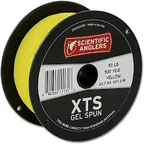 SCIENTIFIC ANGLERS 50 LB YELLOW 250 YD XTS GEL SPUN BACKING -  FREE US SHIPPING