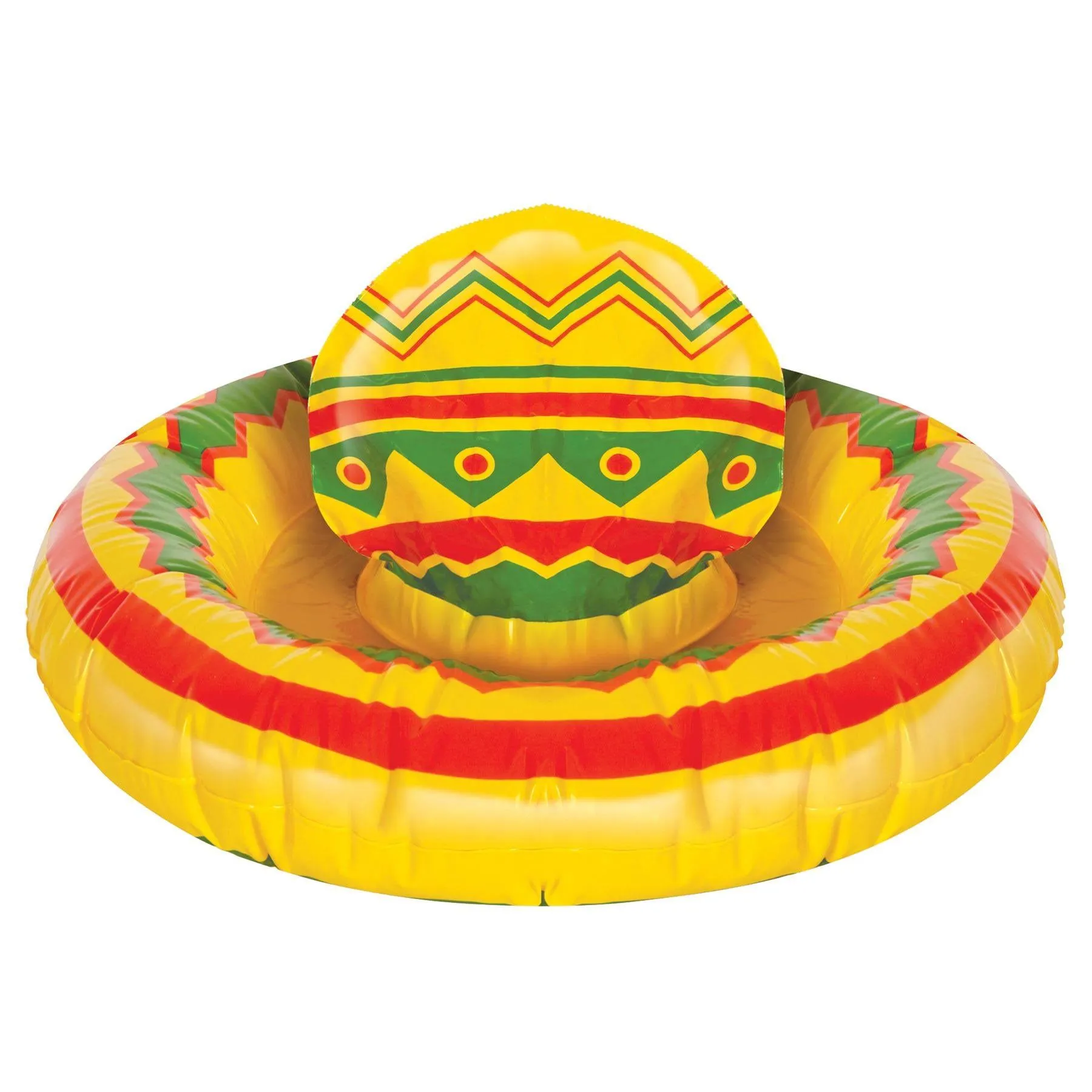 Beistle Mexican Theme Inflatable Sombrero Hat, Cinco De Mayo Fiesta Party Accessory