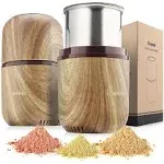 Cool Knight Herb Grinder Electric Spice Grinder Large CapacityHigh Rotating Speed Electric--Electric Grinder for Spices and Herbs Wood Grain 2