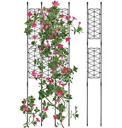 NiHome 6-Pack 50 Inches Garden Trellis for Climbing Plants Outdoor, Plant Support Trellis Cage for Clematis, Roses, Jasmine and Vines Such as Tomatoes, Grapes, Cucumbers and Blackberries