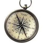 God Is My Guide Compass with Display Stand Unique Uplifting Heavenly Gift